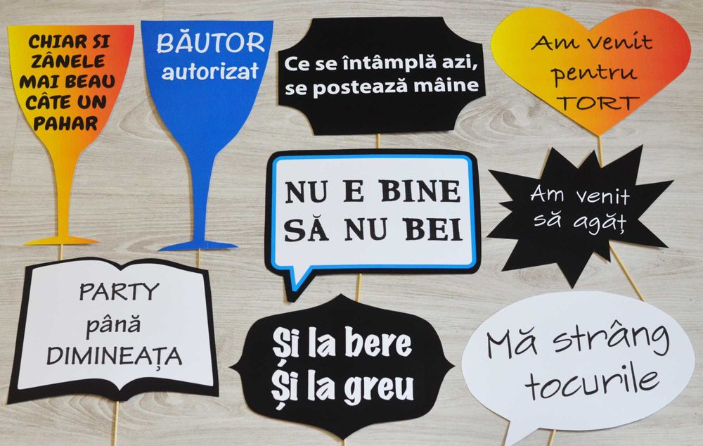 propsuri, recuzita foto, mesaje fotografii, pancarte petrecere majorat