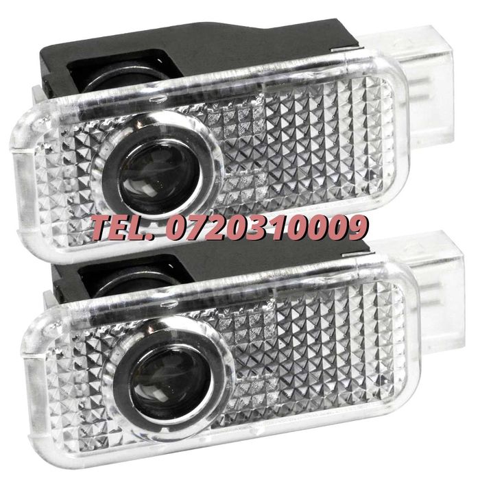 Set 2 Lumini Usi Lampi Portiere Logo Audi Dedicate Holograme
