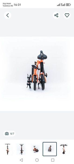 iVELO Bicicleta elec pliabila bat LG LI-ion 7.8Ah 50km,bluetooth porto