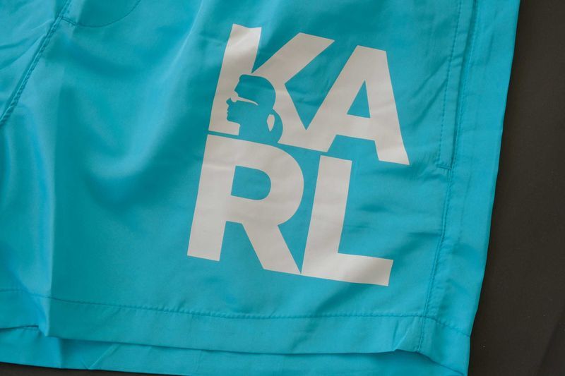 Промо KARL LAGERFELD -S/М/L-зелени/сини мъжки бански-къси панталони