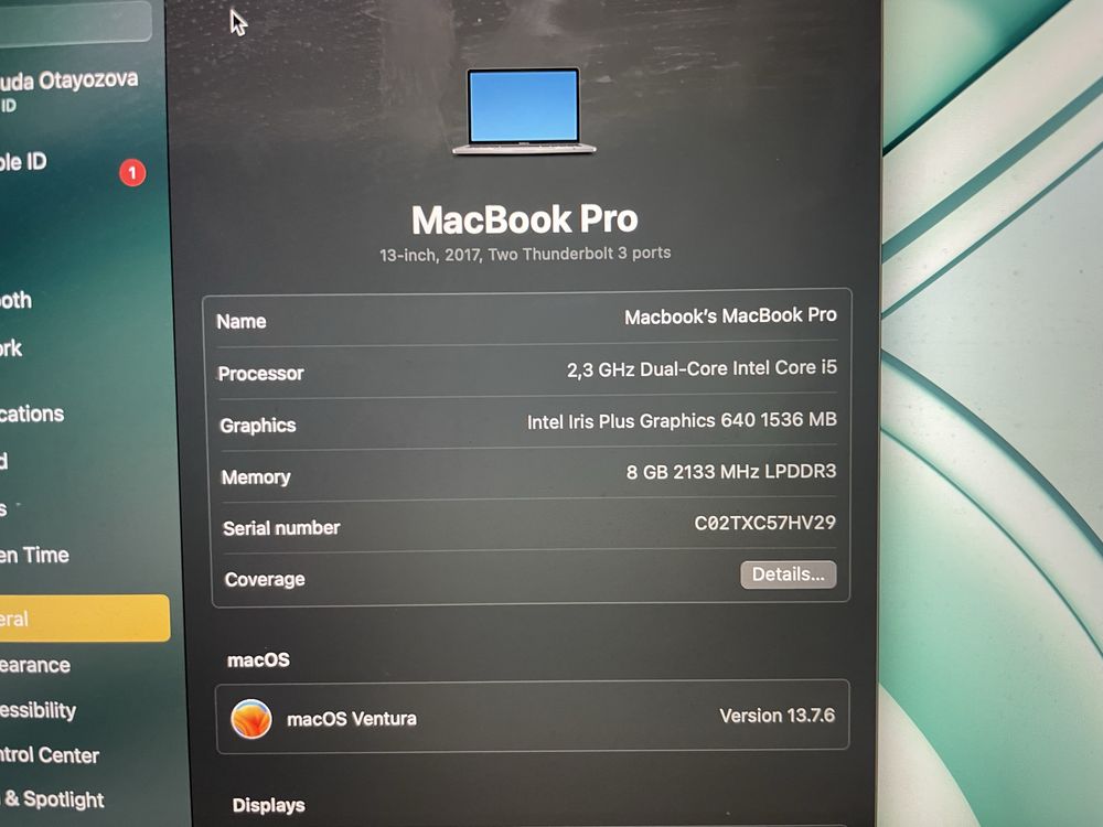 Macbook pro A1708