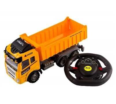 Детски камион с кран и дистанционно управление тип волан