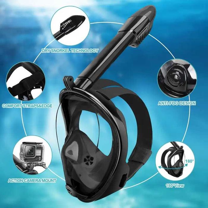 Продам взрослая полная маску для сноркеля.