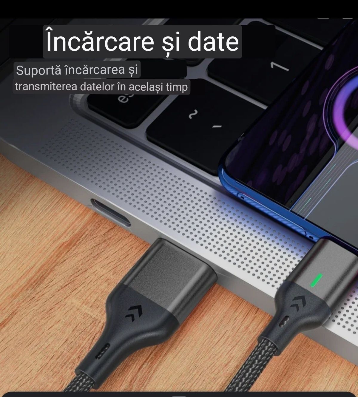 Cablu incarcare date magnetic micro usb tip C iphone Tableta 4G