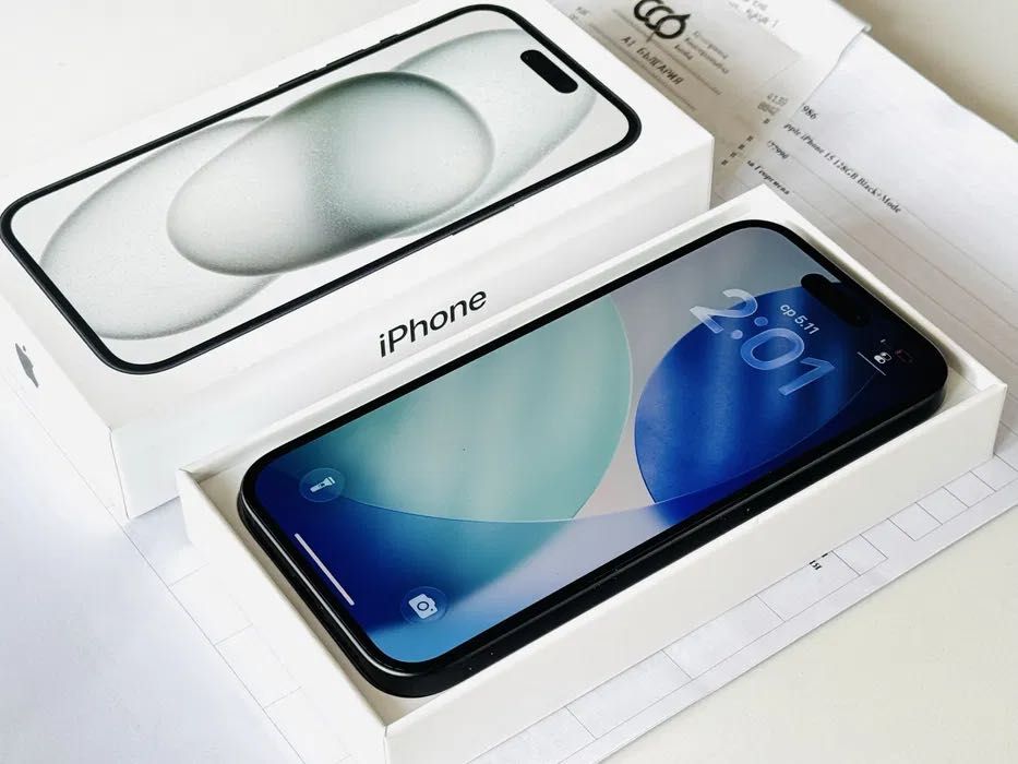Iphone 15 128GB Black Отличен! Гаранция 1 година
