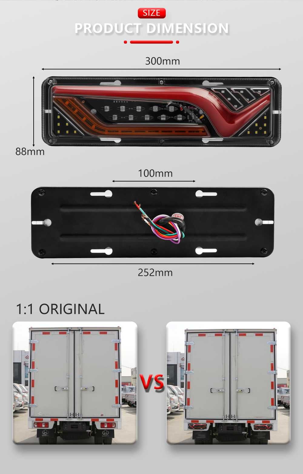 LED диодни стопове 2 бр бус камион ремарке