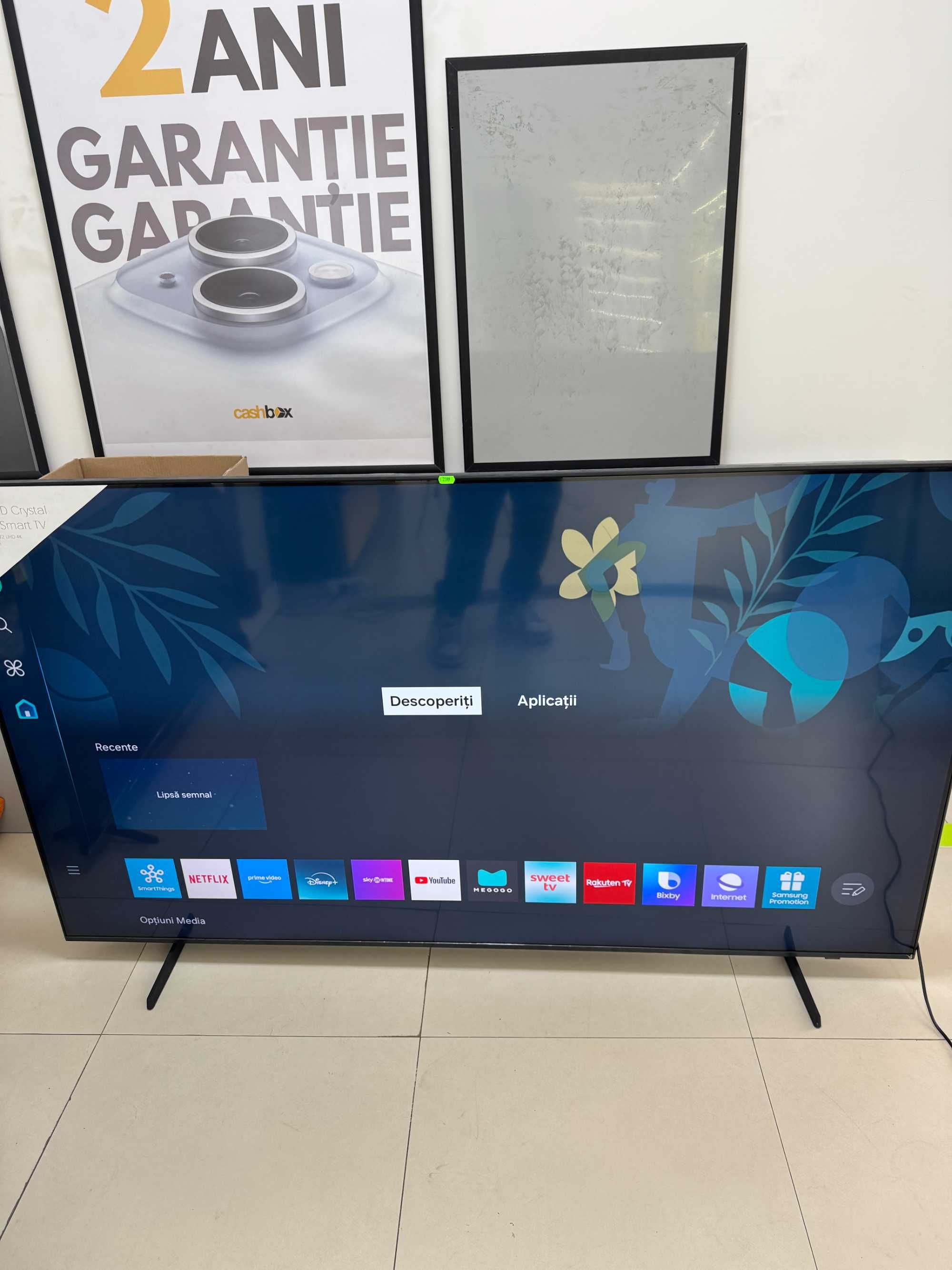 Garantie 24 Luni TV LED Samsung SMART CRystal UHD 4K 189cm Cashbox