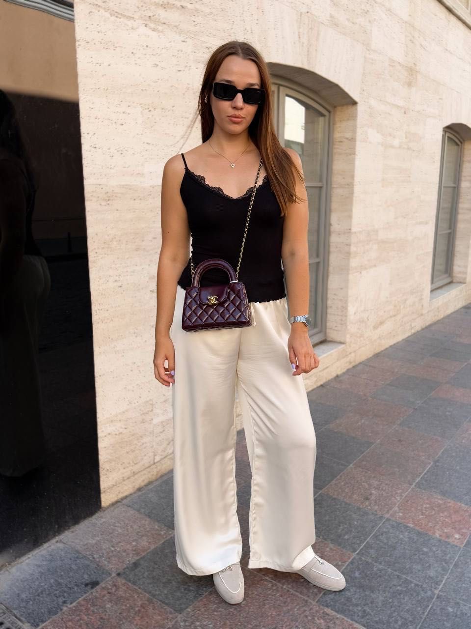 Чанта chanel бордо и черна