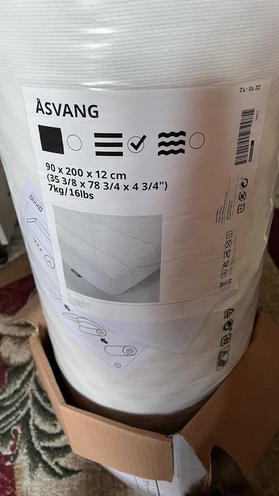 Saltea IKEA din spumă 90x200x12 cm *** Cadou plapuma + perna
