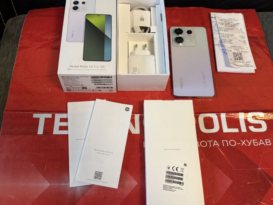 КАТО НОВ 256GB Redmi Note 13 Pro Гаранция Technopolis '26 Purple Лилав