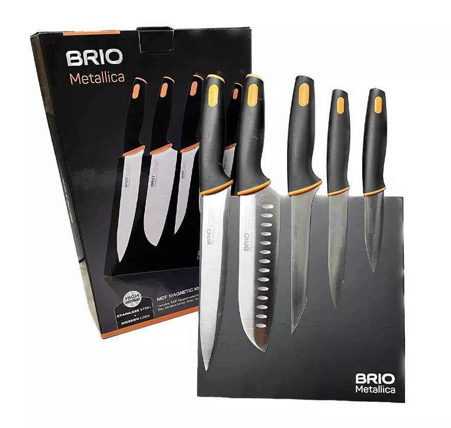 Ножове с магнитна стойка поставка комплект кухненски нож Луксозен BRIO