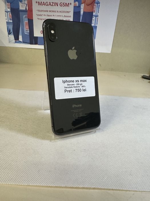 Iphone xs max / 256 gb / garantie / folie sticla cadou
