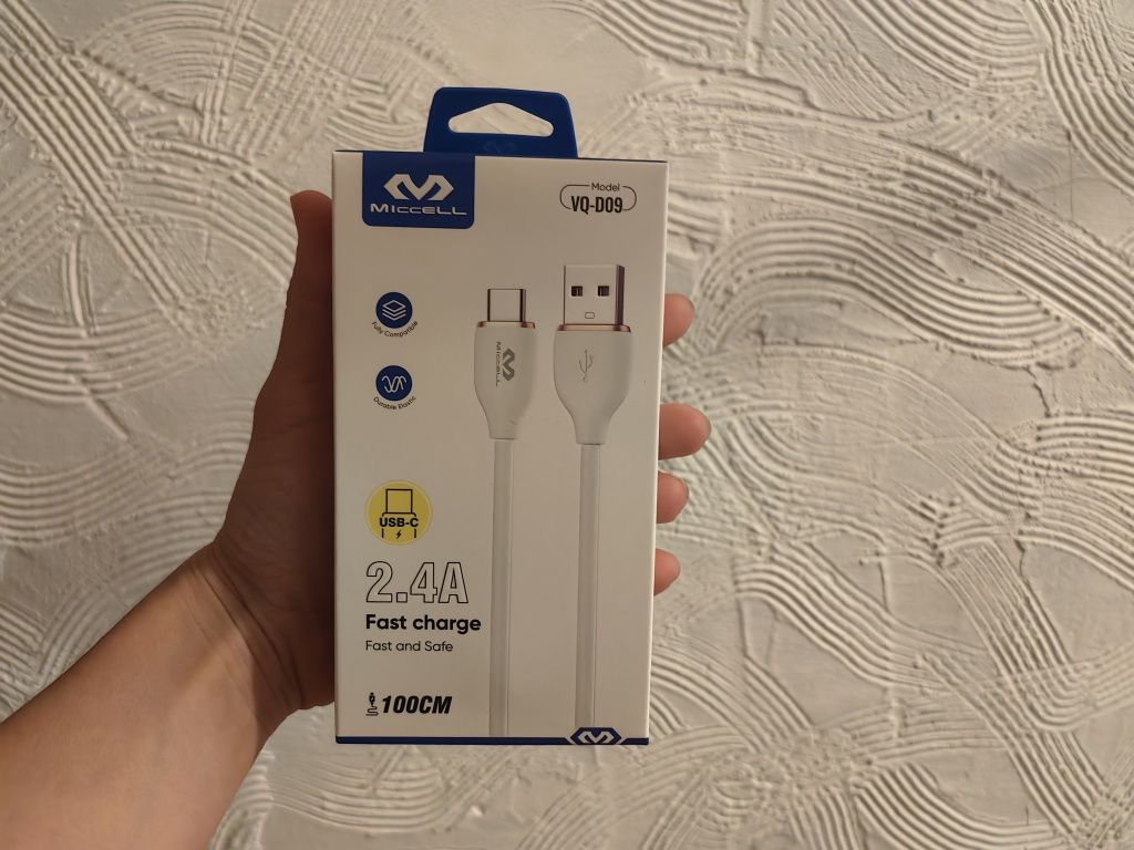 Кабель USB Type-C  2.4A хорошего качества