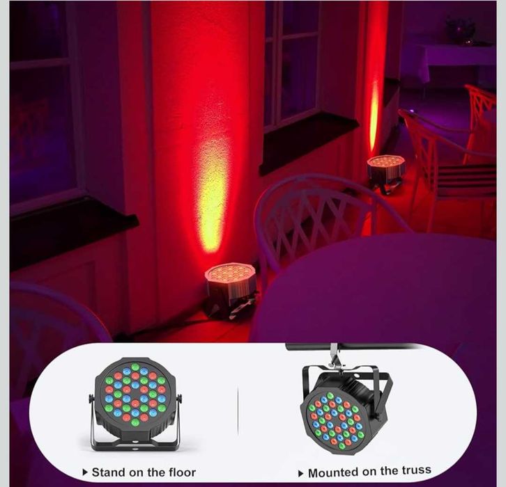 HOLDLAMP Акумулаторни Par светлини 36W RGB DJ LED Par 2 броя комплект