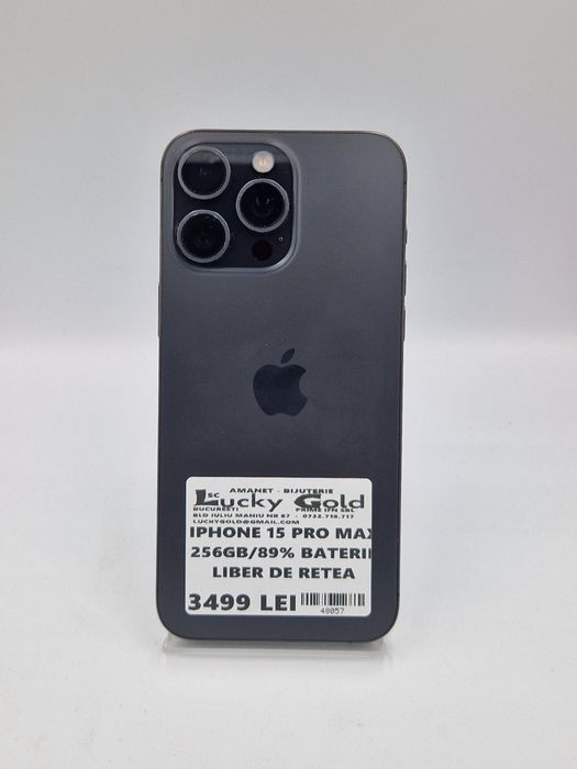 Iphone 15 Pro Max 256Gb/89% Baterie Garantie #48057
