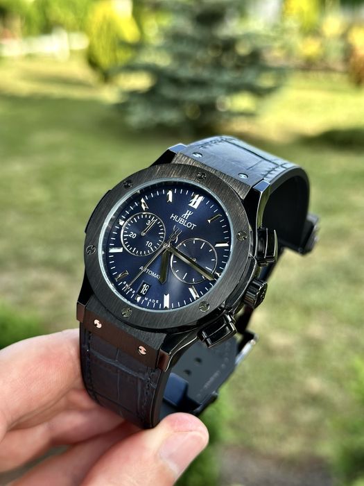 ceas barbat hb classic fusion blue dial 45,mm