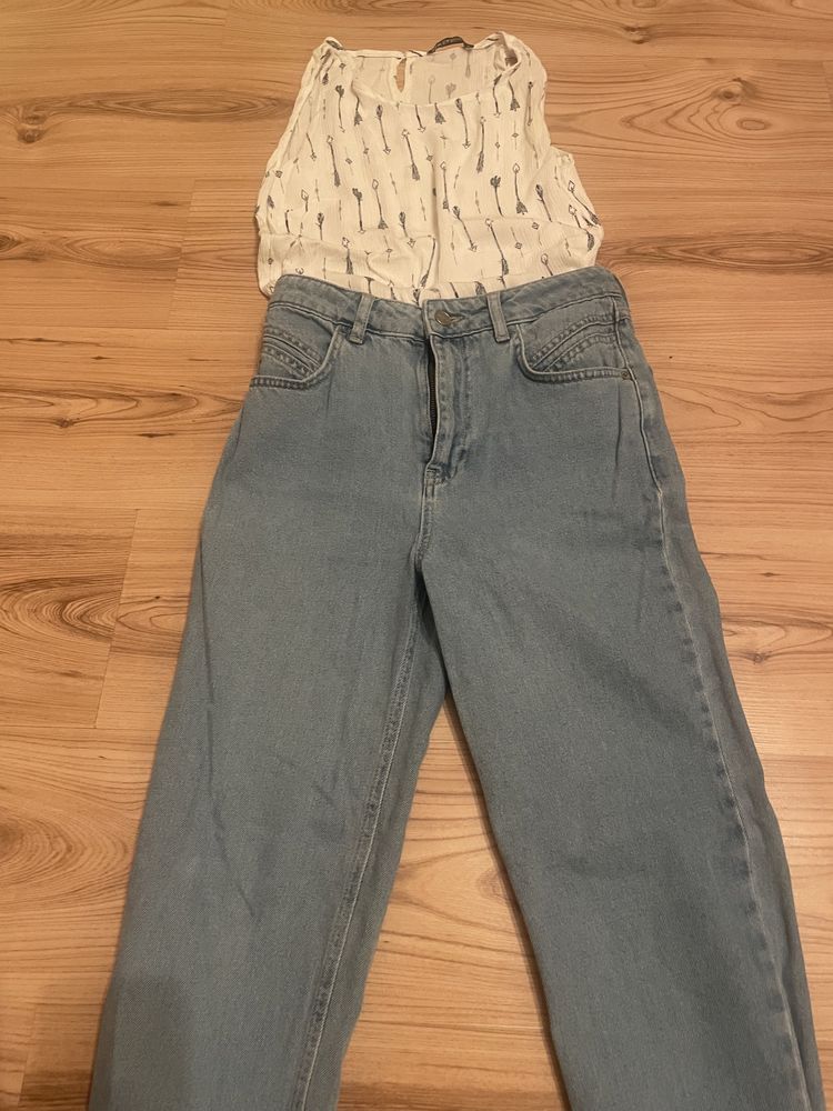 Лот нови дънки mom jeans и потниче LC Waikiki