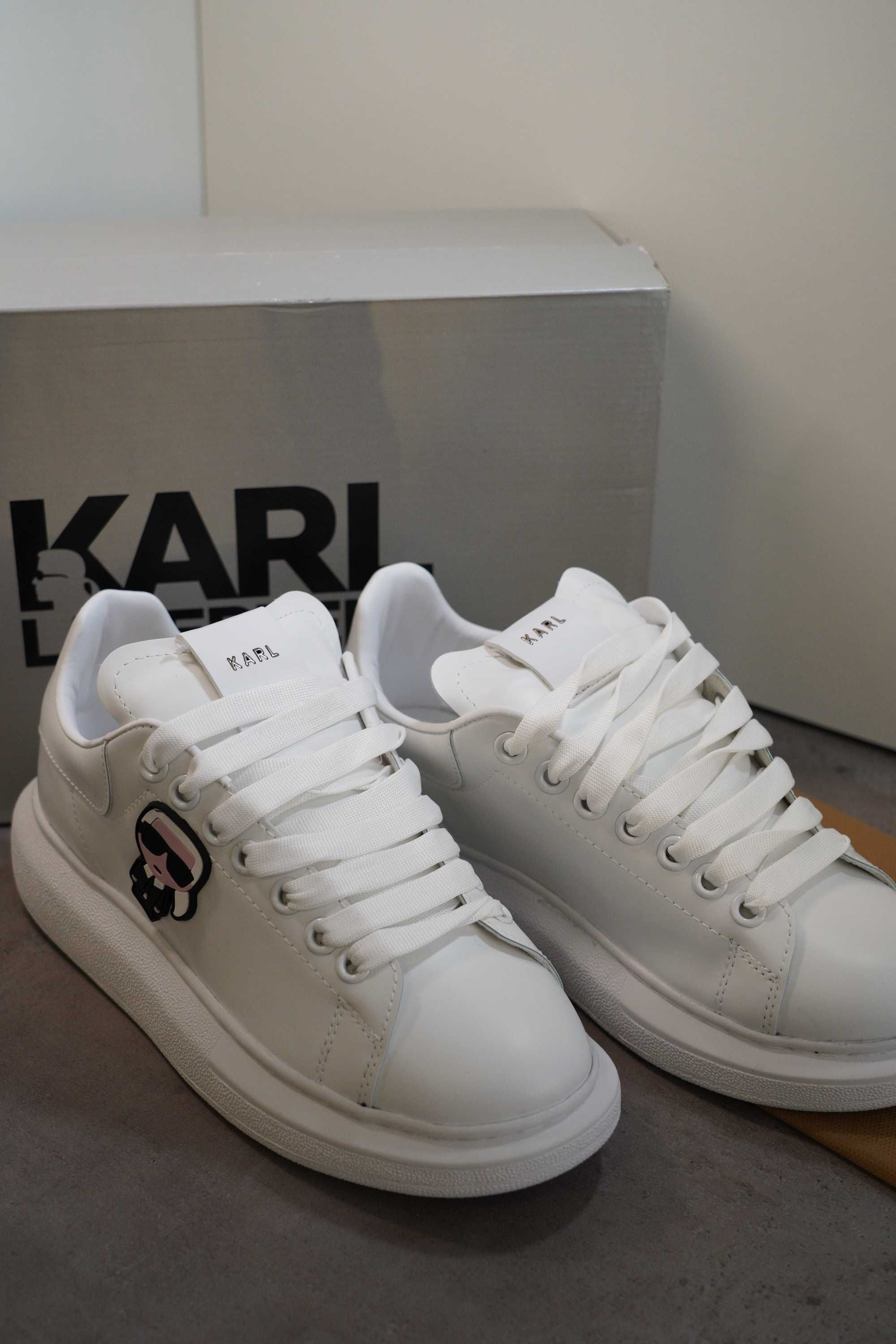 Adidasi KARL LAGERFELD White , Produs Nou - Full Box, Premium Unisex