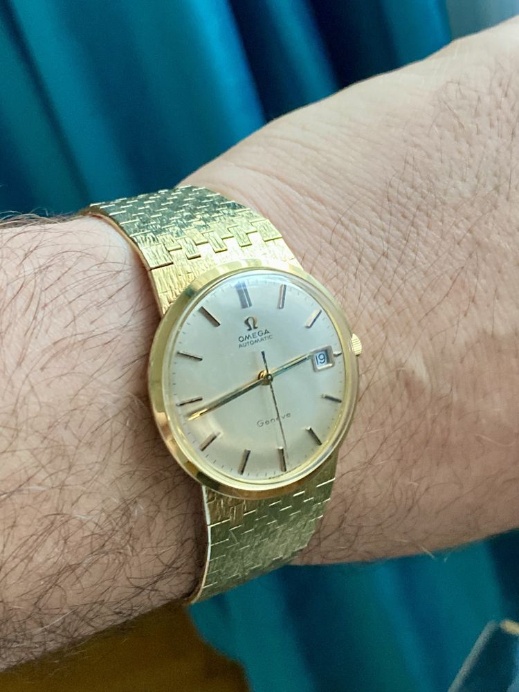 Ceas Omega Geneve aur 14k.an 1970.Bijuterie