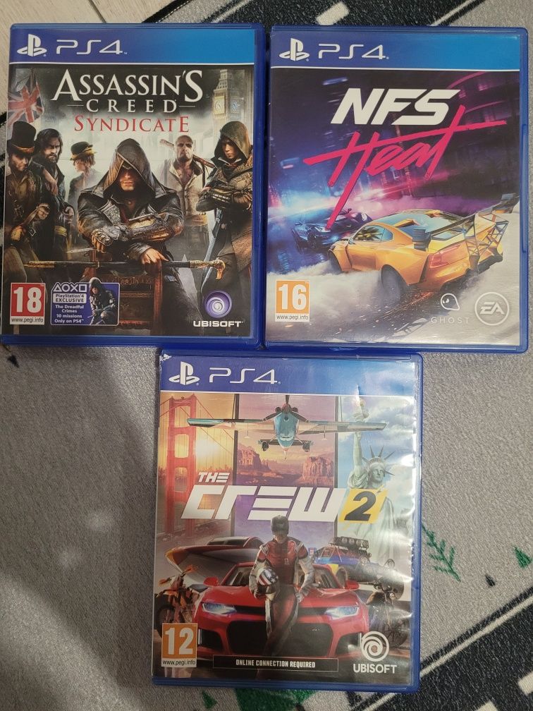 Vând Assassin's Creed , The crew 2, NFS Heat