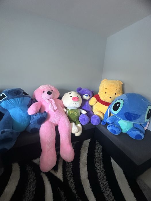 Огромни плюшени играчки Стич-Мечо пух-Мече в лилаво