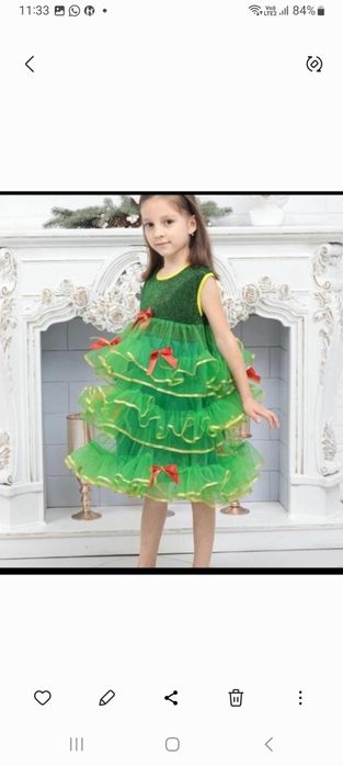 Новогодние разные костюмы по распродаже.  Платье ёлочка.