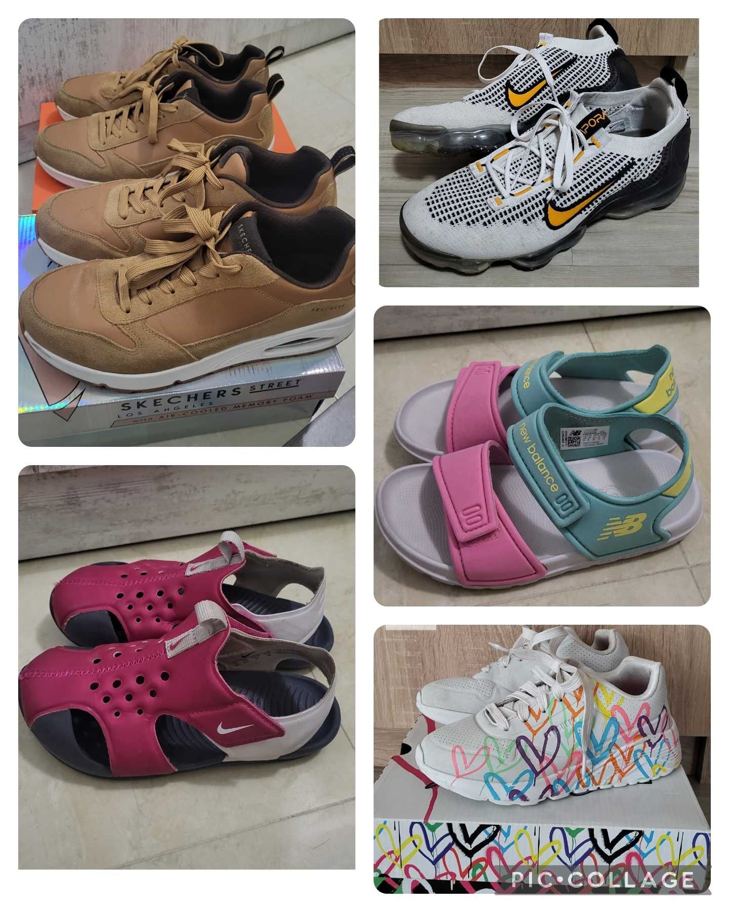 Nike, New balance, Skechers