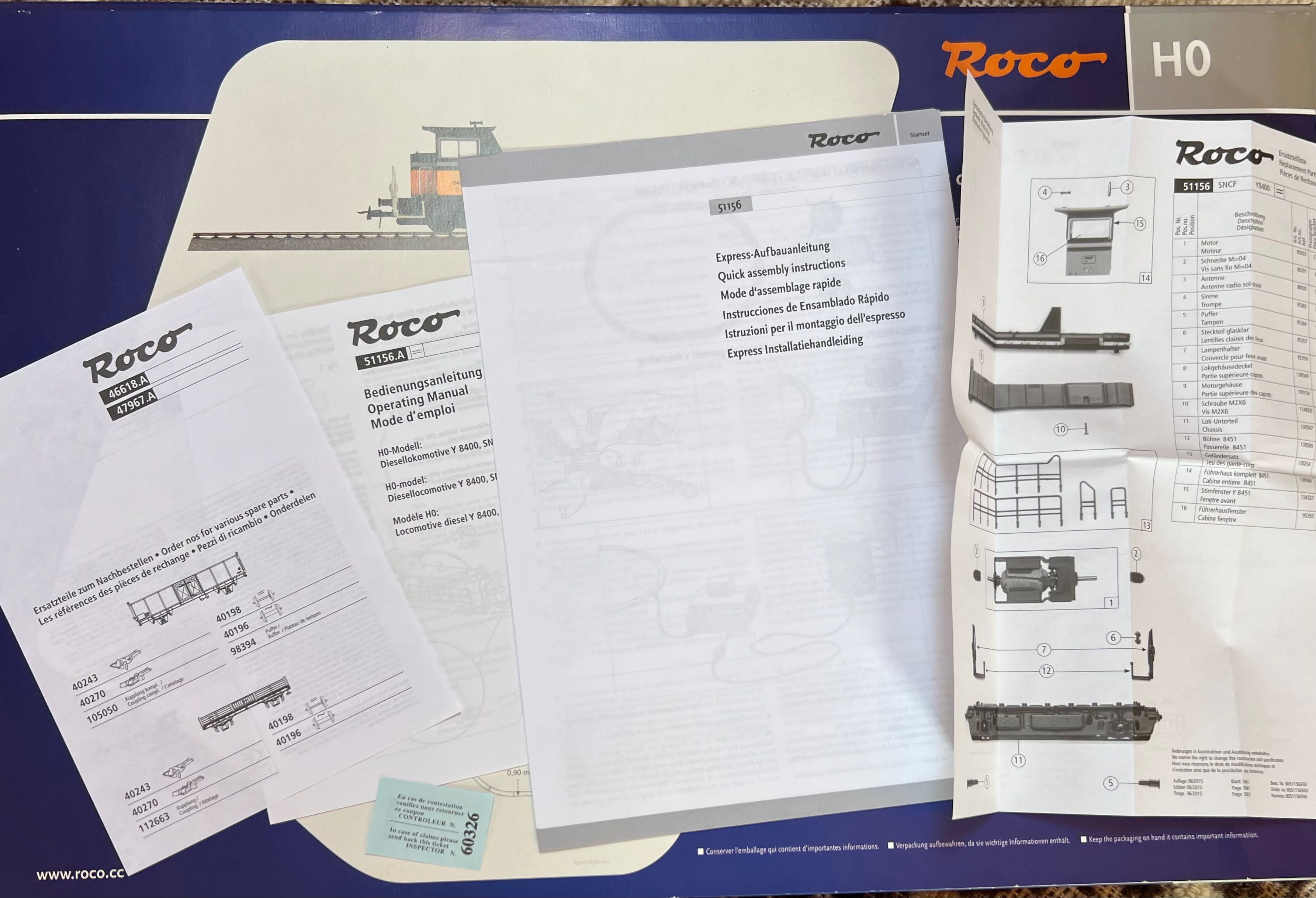 Trenuleț electric ROCO Analogue Starter Set HO 51156 SNCF