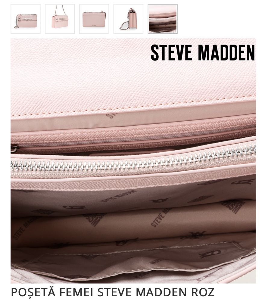 Geanta originala roz pink Steve Madden