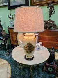 Прекрасна антикварна белгийска нощна порцеланова лампа