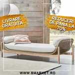 OFERTA Sezlong/Pat de zi exterior gradina/terasa/piscina Bej NOU