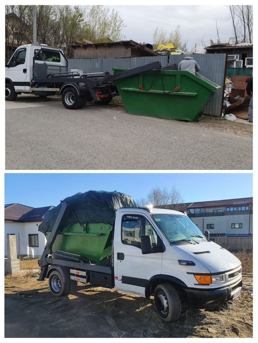containare gunoi moluz, debarasare apartamente,nisip, pietriș