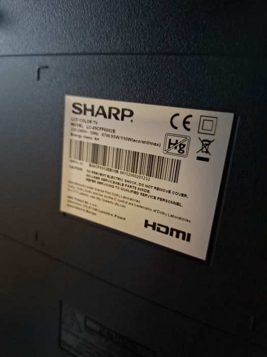 TV Sharp Smart LCD Full HD diagonala 124 cm(49 inch)