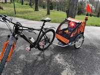 Bicicleta și 3 accesorii pentru transport copii