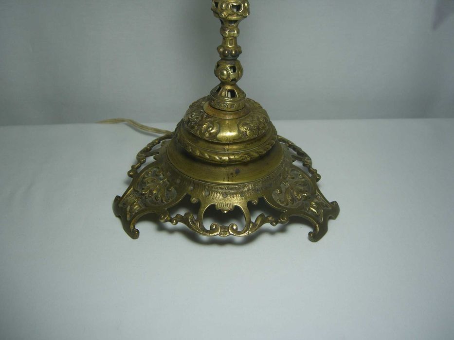Veioza sec 19, bronz sculptural, Baroc Victorian Anglia, antic