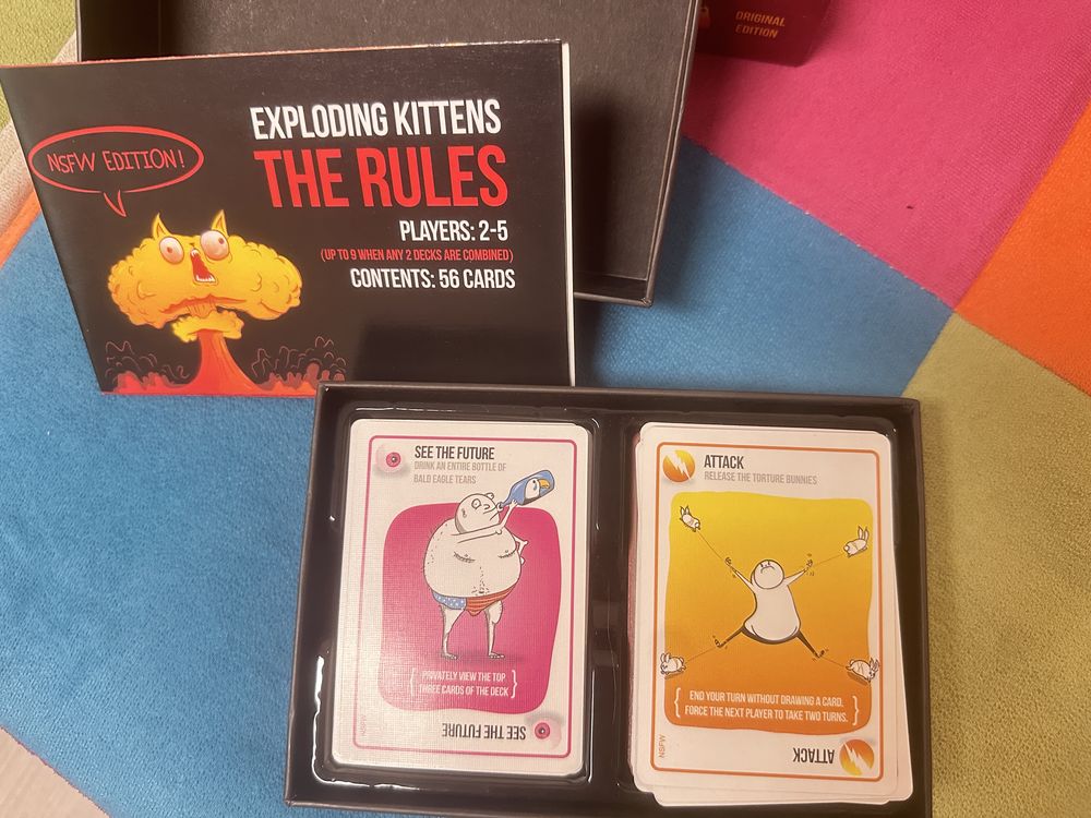 Настолна игра Exploding Kittens Original/NSFW