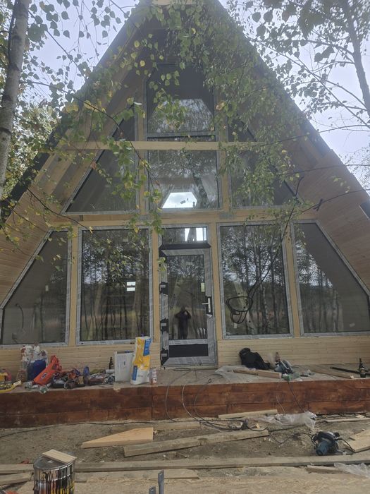 Casa Aframe și case modulare din profile metalice sau lemn tevi