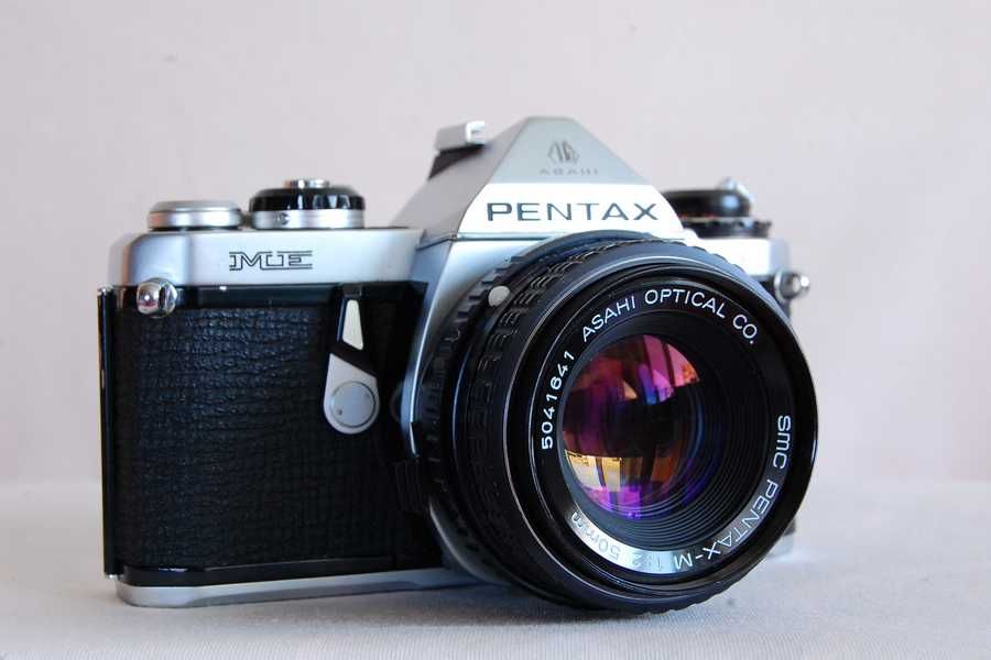 Pentax me cu obiectiv smc pentax m 2 50, aparat foto film clasic