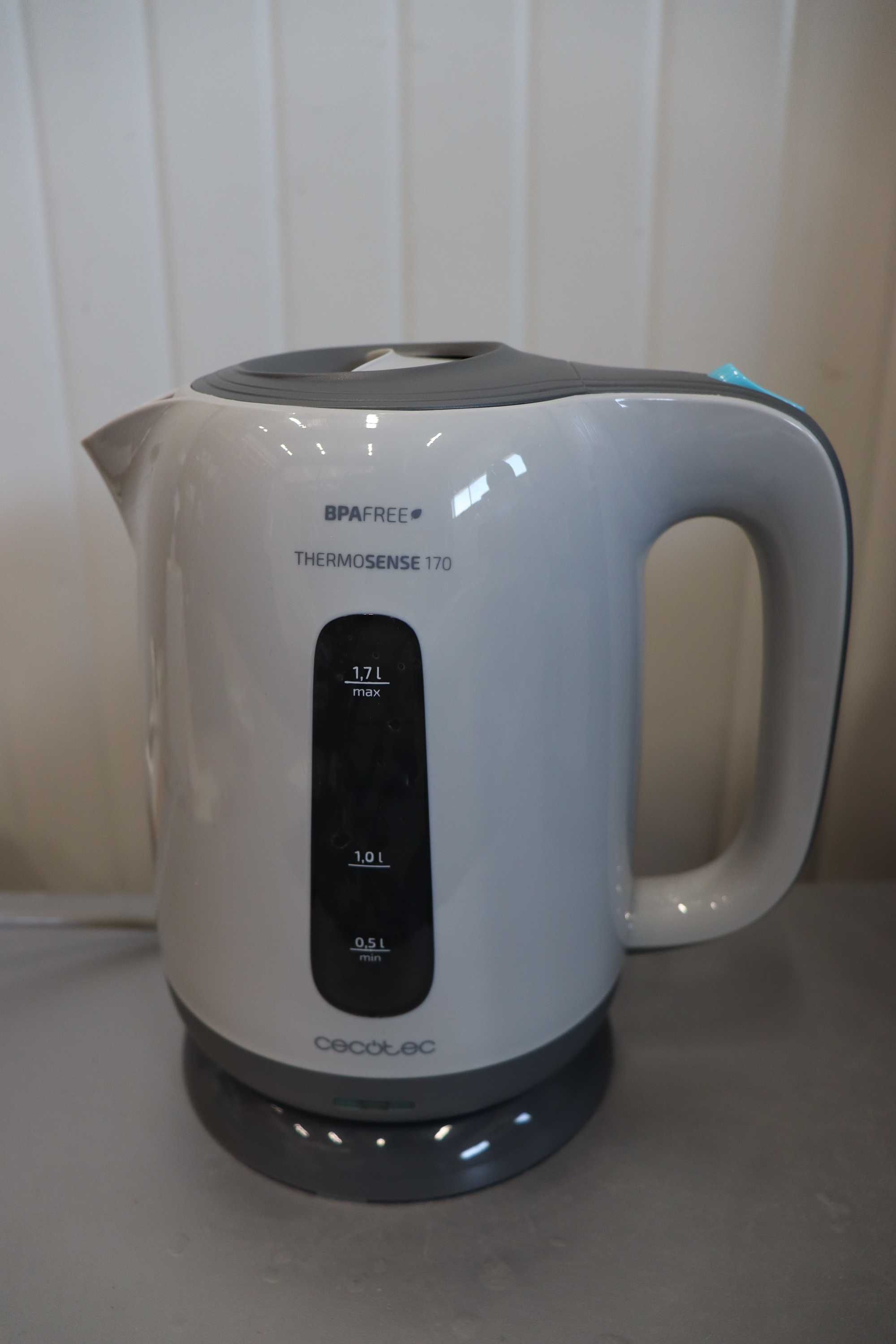 Електрическа кана Cecotec - Thermosense 170, 2200W, 1.7 l, бяла