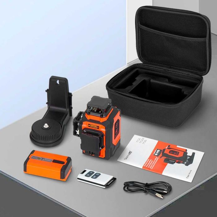 TakamineTech 3D зелен лазерен нивелир 12 линии с дистанционно