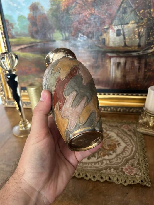 A178 Vaza veche de alama cloisonne ~500g 17,5cm