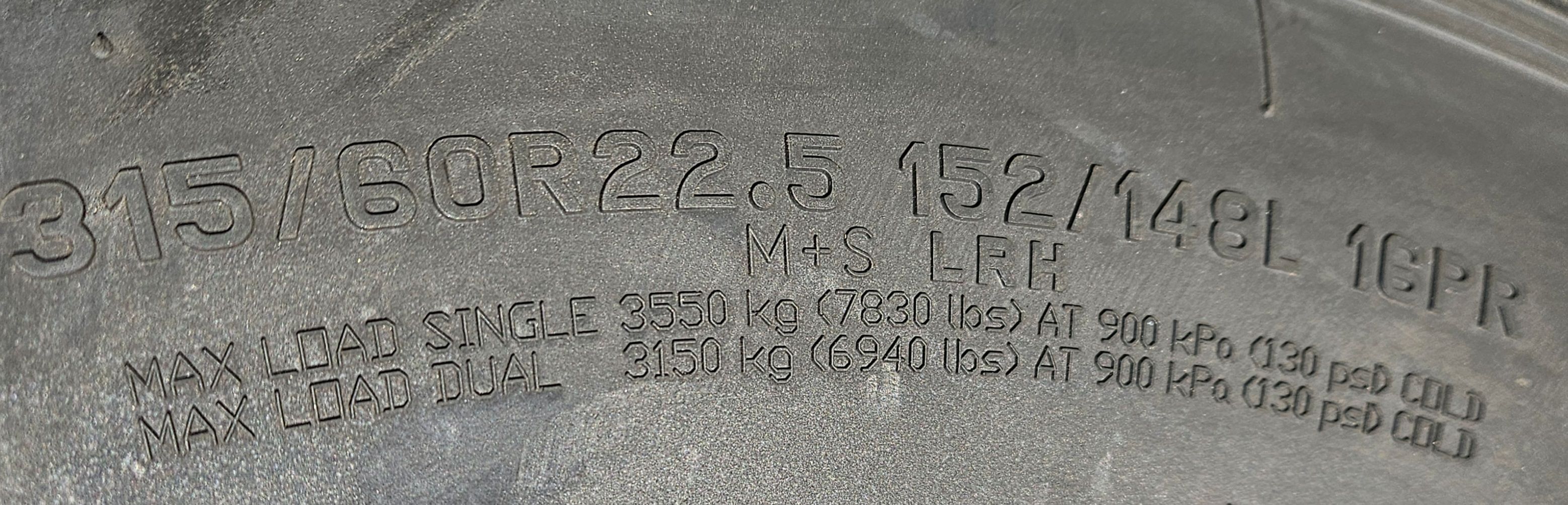 315/60 R22.5, 152L, DOUBLE COIN RR202, Anvelope directie / remorca M+S