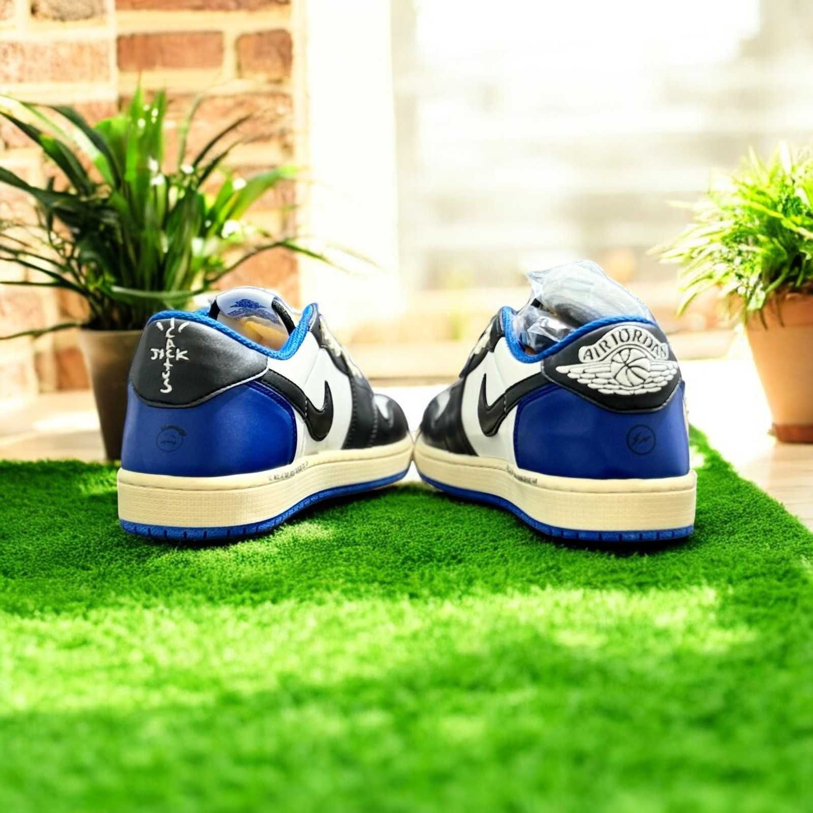 Adidasi  Jordan 1 Travis x Fragment Blue - Adidasi Premium FULL Box