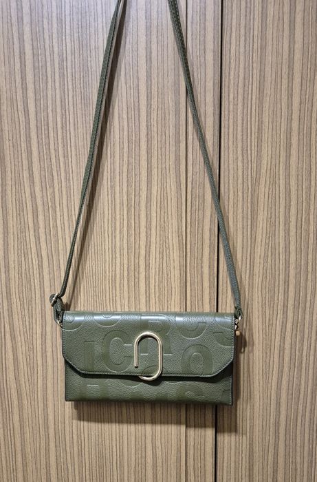 Стильная кожанная  женская сумка клатч.