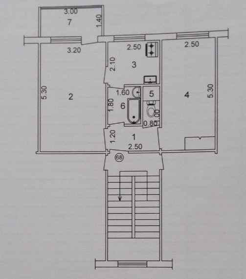 2-Комн. 48м². Аренда. Ижара. Разделка. Феруза. Уй-Жой. Квартира.