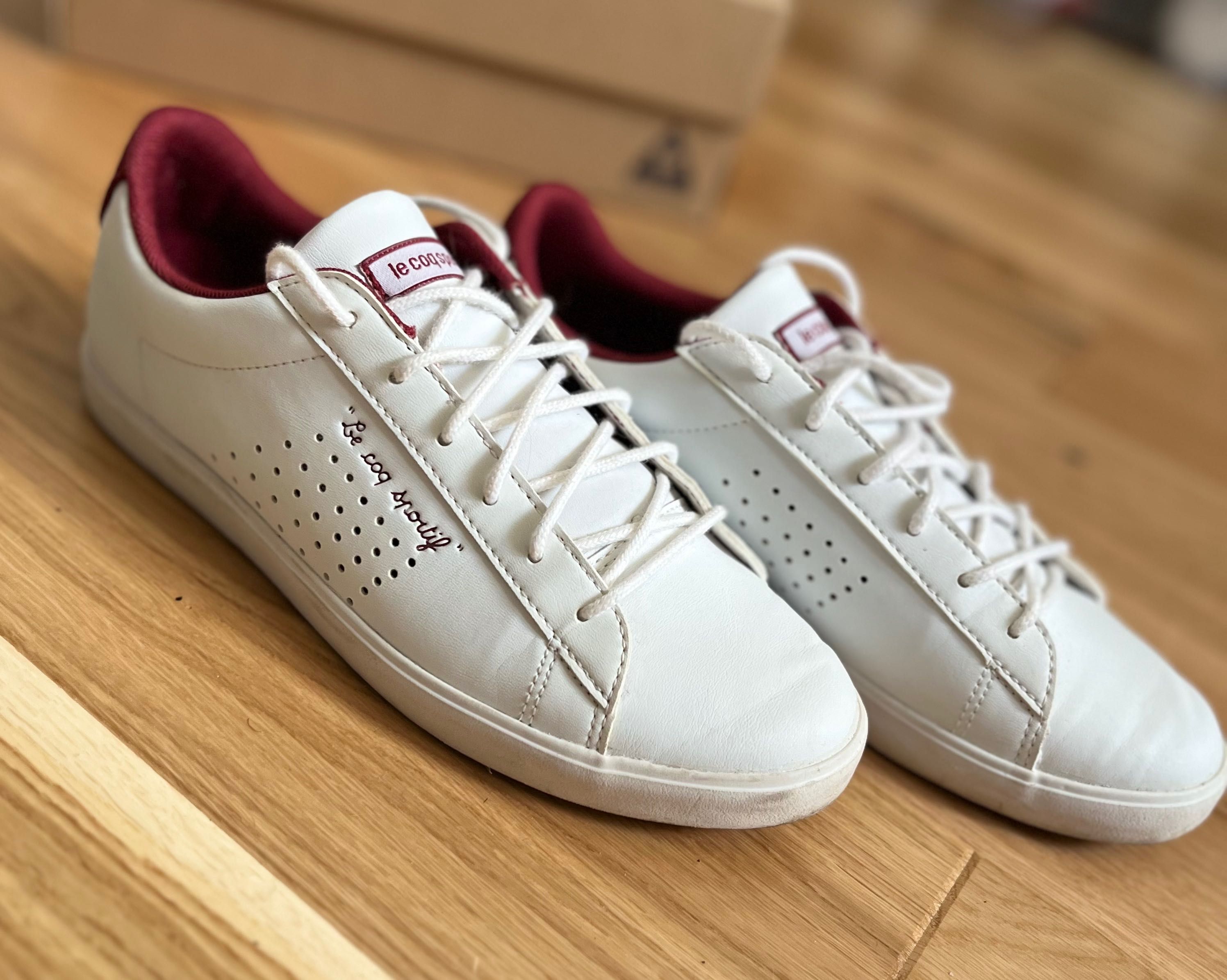 Дамски сникърси кецове маратонки Le Coq Sportif 37 номер бяло червено