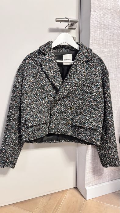 Дамско сако cropped tweed Sandro 36