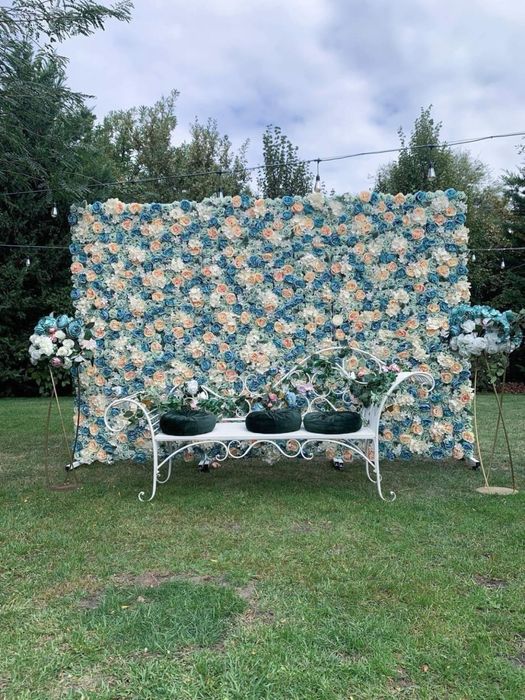 Panou floral bancuta decor floral nunta inima fotoliu panou catifea