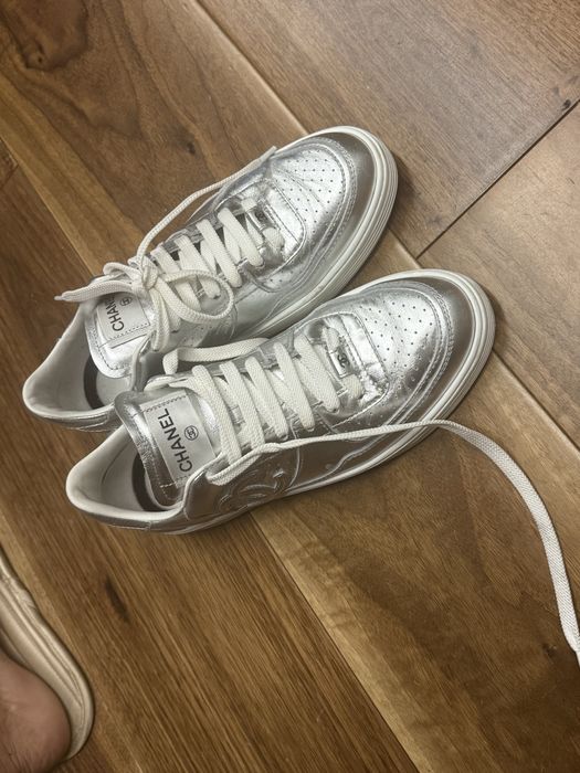 Chanel 38 номер обувани 2 пъти-сребърни