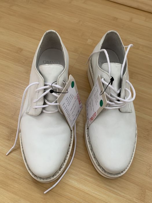 Pantofi albi piele Omnio - Alpina, noi cu eticheta